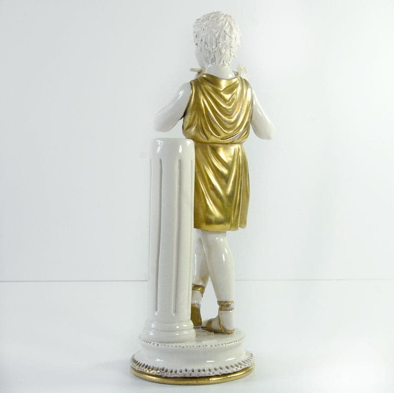 Figurka neoklasyczna, biała złocona porcelana, Capodimonte, Włochy, początek XX w. - 40283