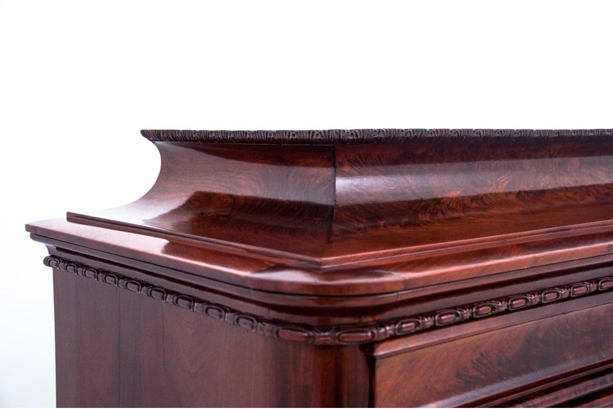 Mahoniowa sekretera, styl Biedermeier, Europa Północna, lata 60. XIX w. - 47250