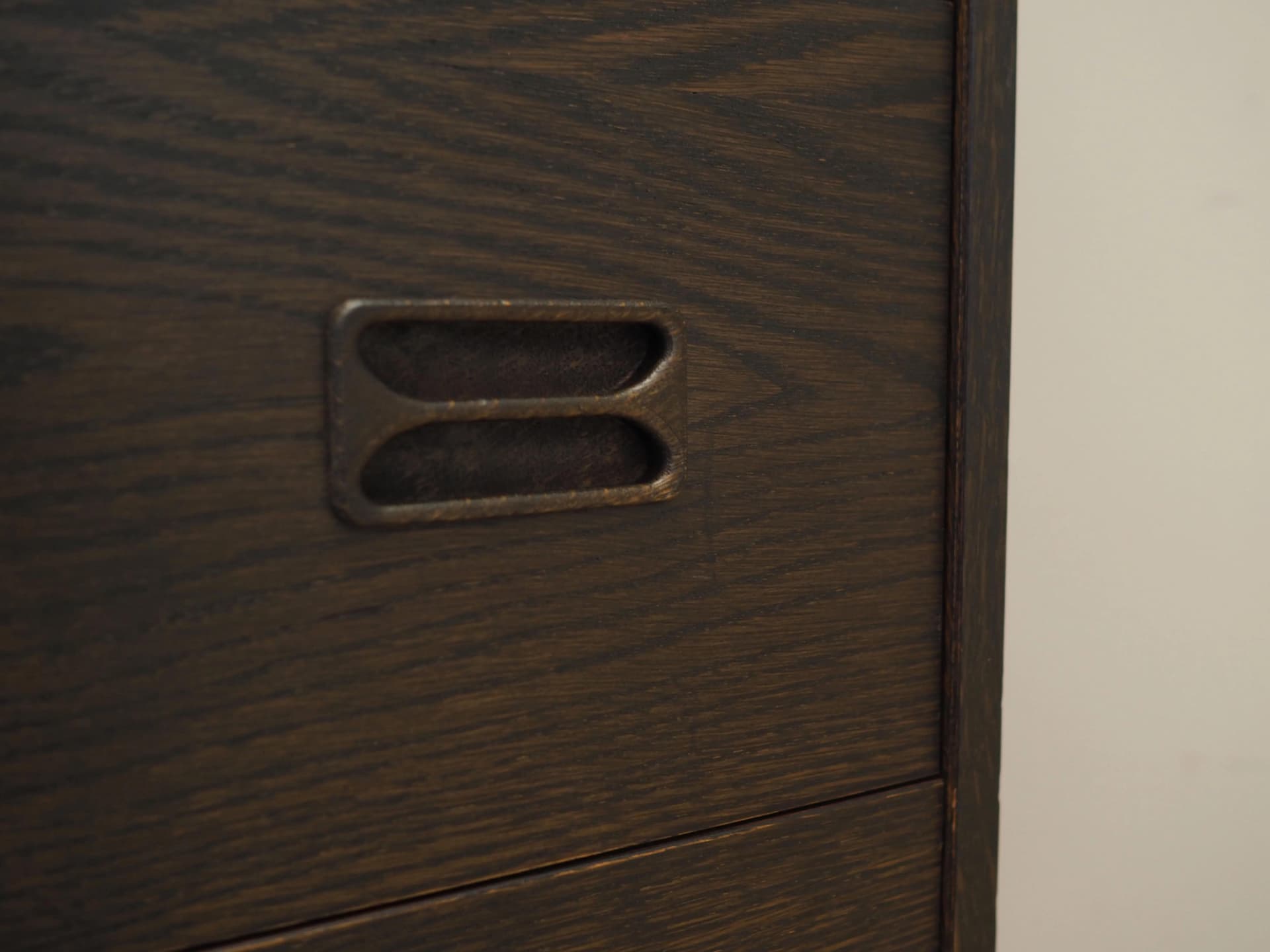 Komoda, brązowy dąb, Dania, lata 70. - 40426