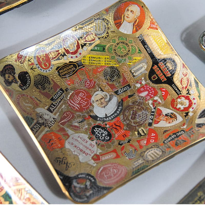 Wielobarwny, szklany zestaw paterek art déco, Europa, lata 20./30. - 40238