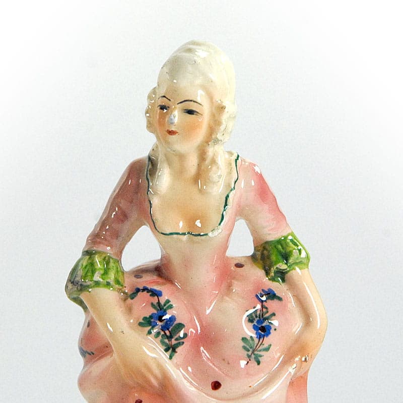 Pair of Capodimonte figurines, multicolor ceramic, Italy, 1950s. - 40201