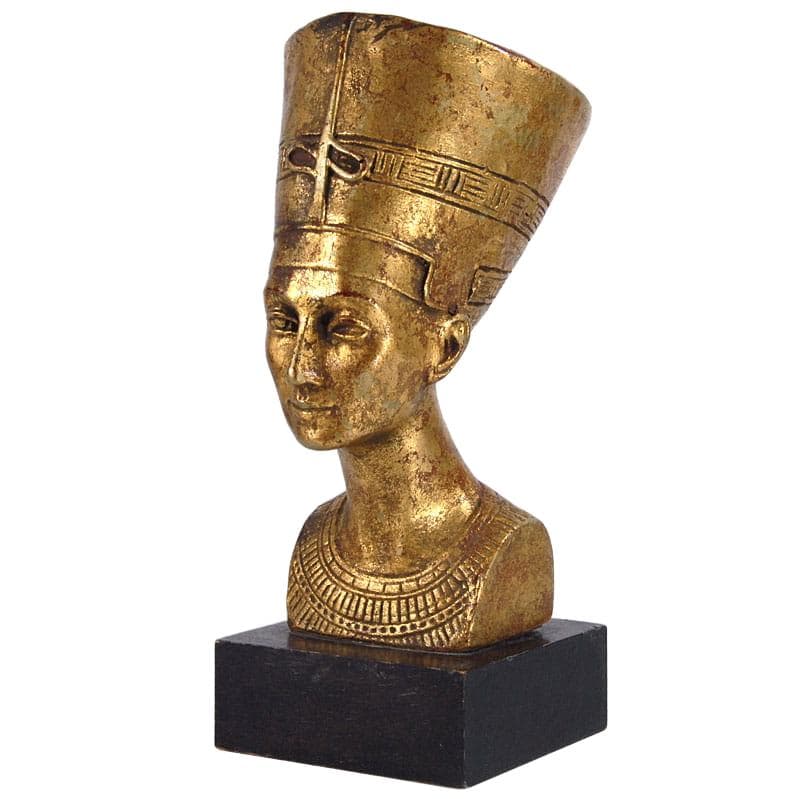 Popiersie Nefretete, złoty, tworzywo sztuczne, Francja, lata 80.