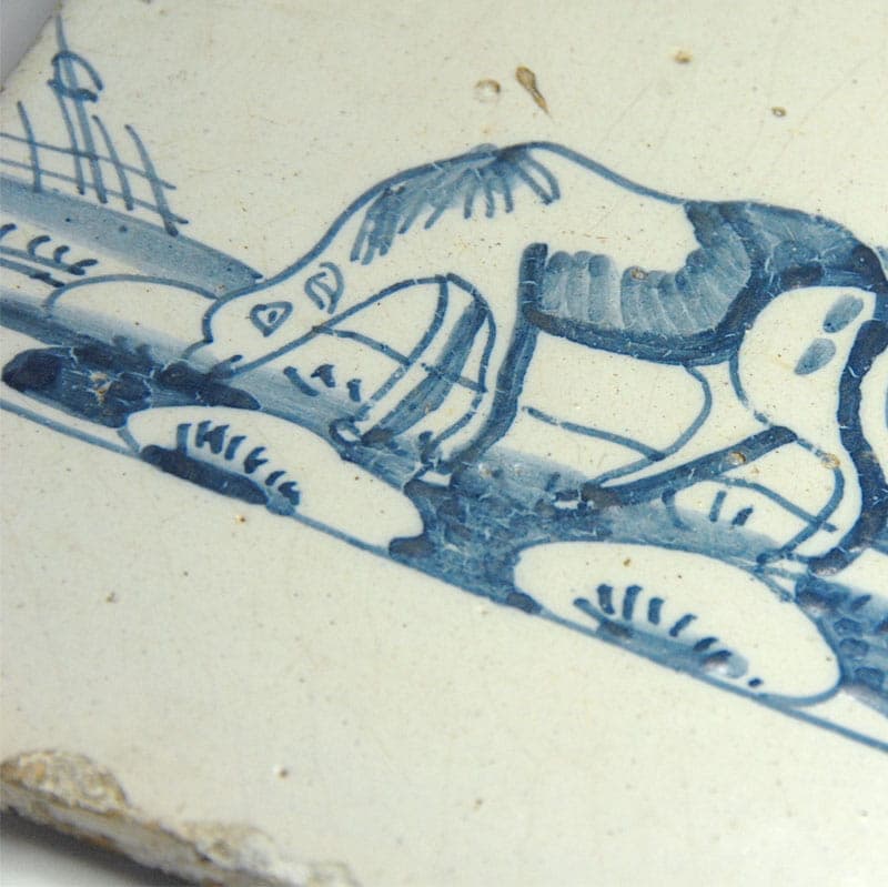 Delft Ceramic Tile, white, ceramics, Netherlands, 18th century - 40158