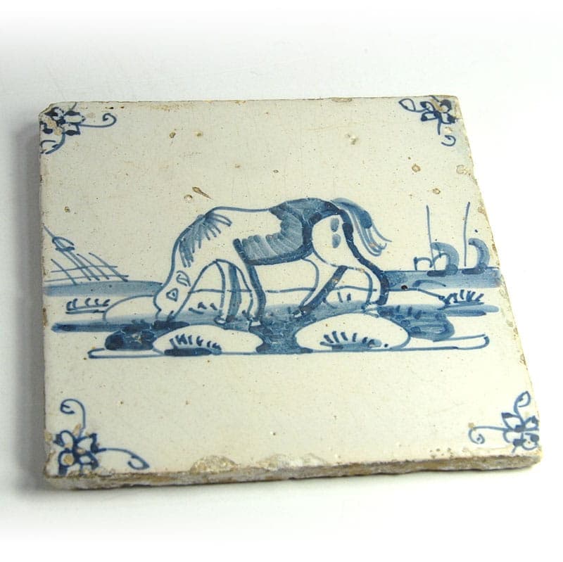 Delft Ceramic Tile, white, ceramics, Netherlands, 18th century - 40156