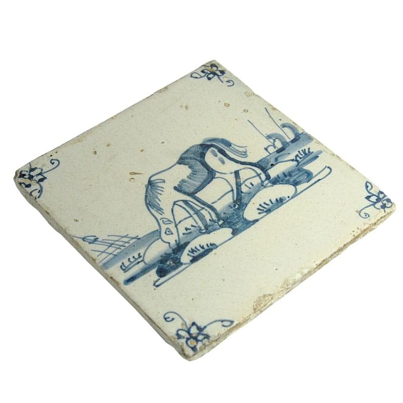 Delft Ceramic Tile, white, ceramics, Netherlands, 18th century