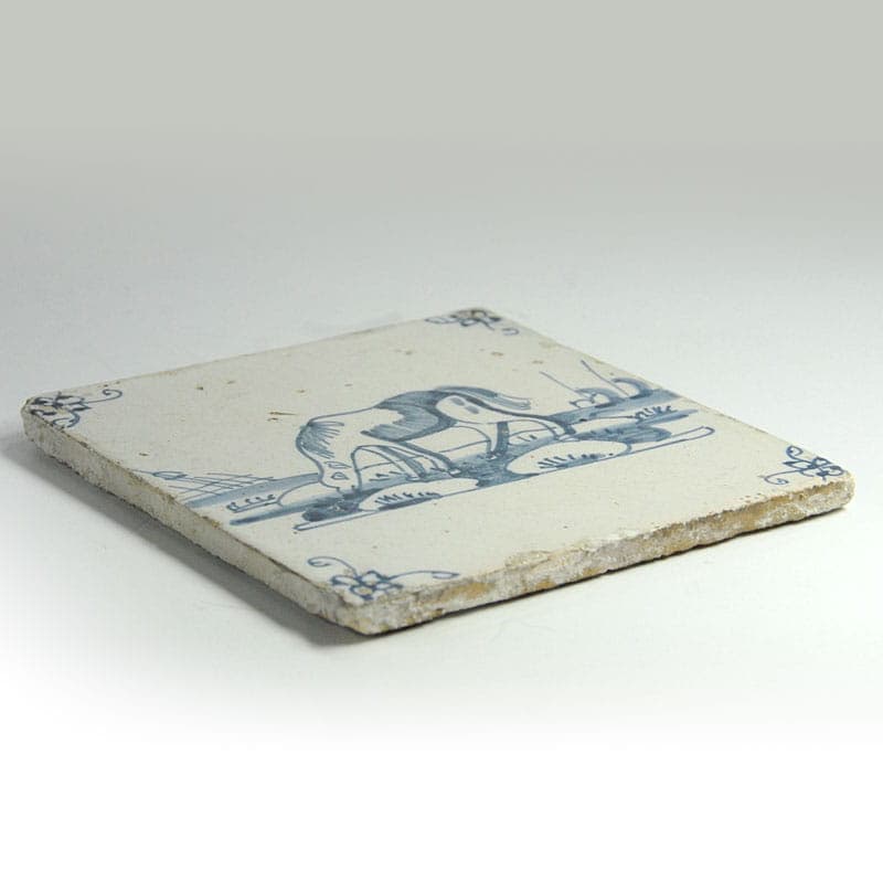 Delft Ceramic Tile, white, ceramics, Netherlands, 18th century - 40162