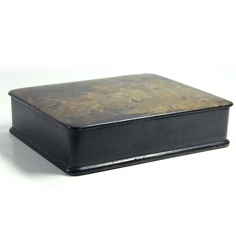 Kasetka, papier-mâché czarny, Japonia, XIX wiek - 41972