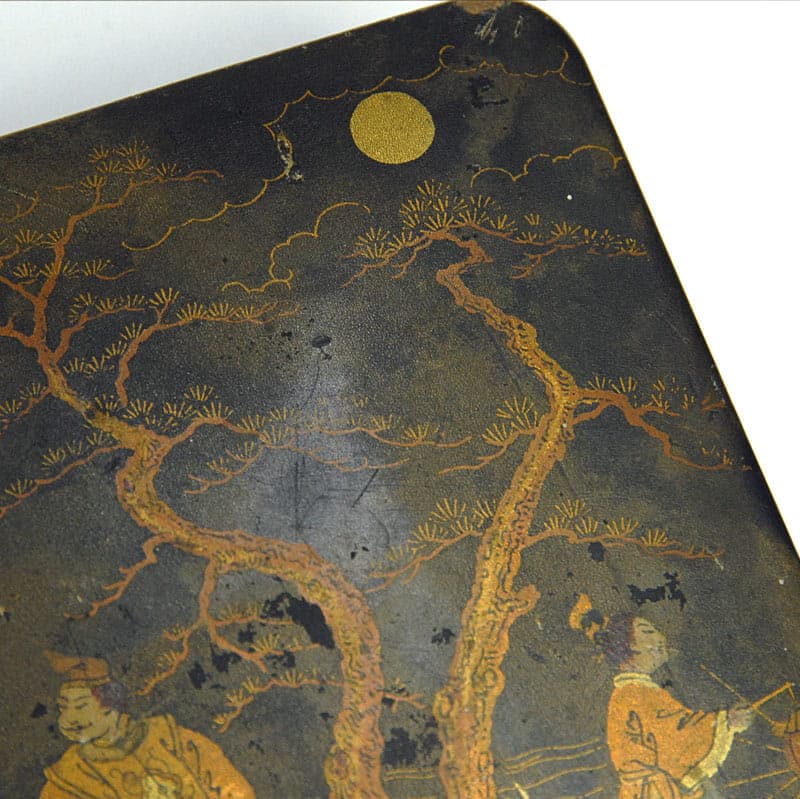 Kasetka, papier-mâché czarny, Japonia, XIX wiek - 41975