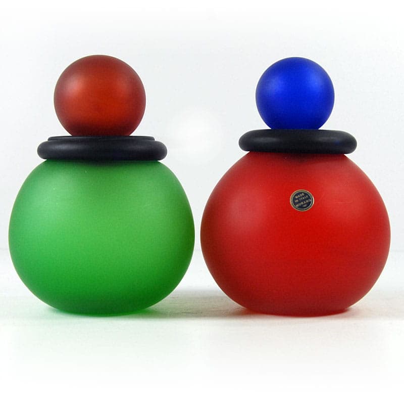 Set of postmodern containers, multicolor glass, Murano, Italy, 1980s. - 41965