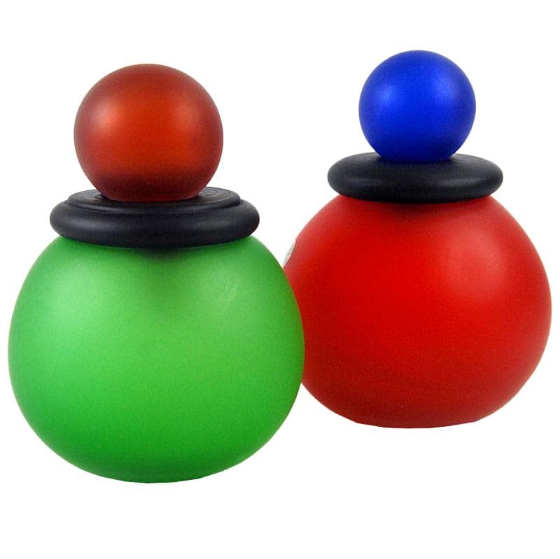 Set of postmodern containers, multicolor glass, Murano, Italy, 1980s.