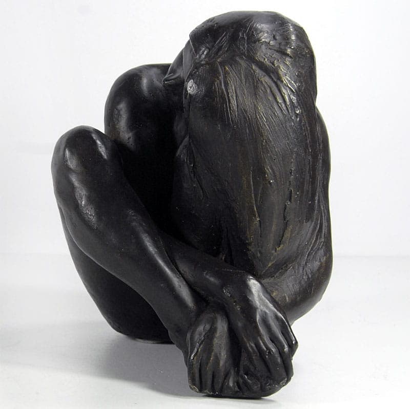 Sculpture Catherine, dark brown patinated plaster, by J. Le Nantec, France, 1980s. - 41957