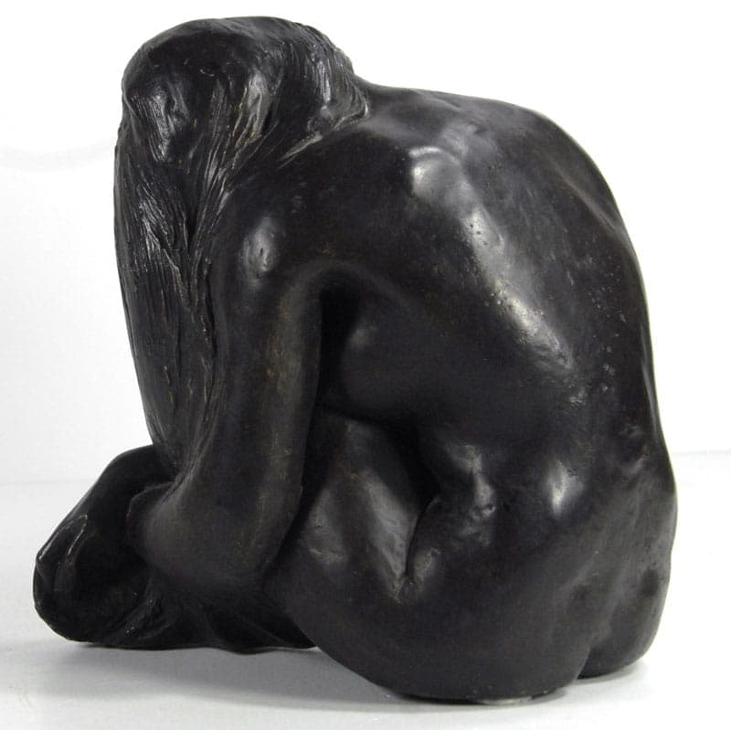Sculpture Catherine, dark brown patinated plaster, by J. Le Nantec, France, 1980s. - 41955