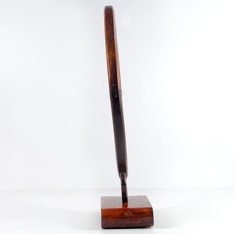 Decorative panel, blue silk embroidery, dark brown wood, China, 20th c. - 41932