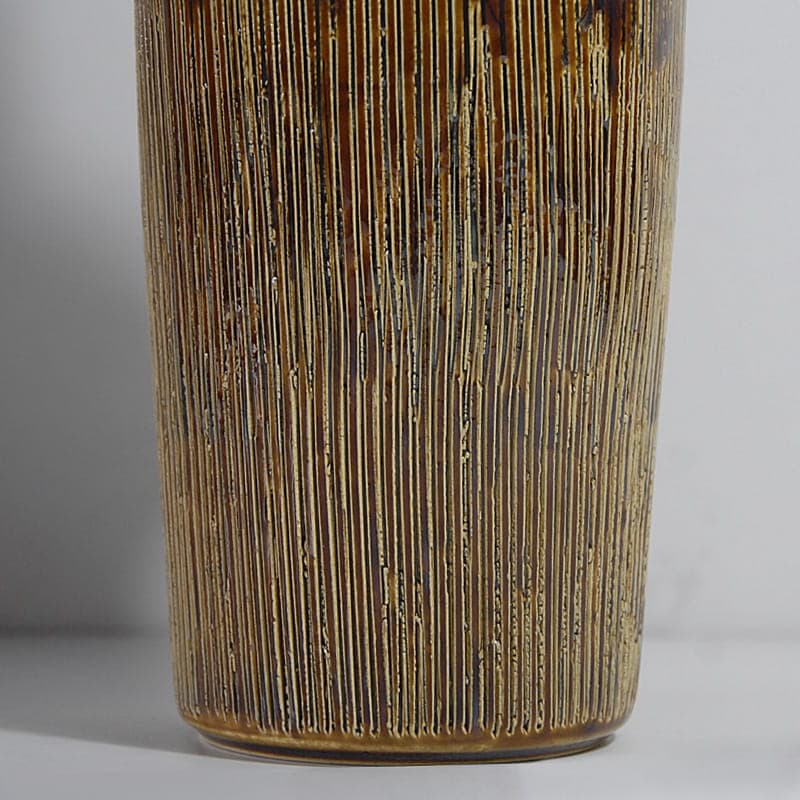 Dzban, brązowy, ceramika, proj. S. A. Jensen, Dania, lata 60. - 41914