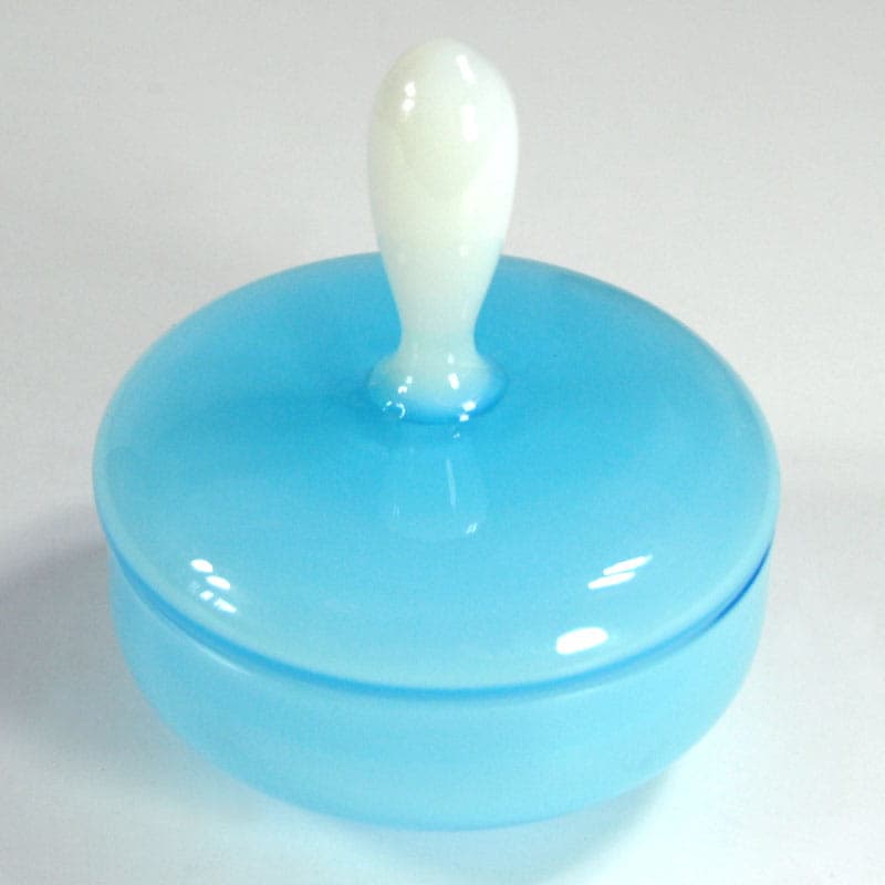 Glass container, Murano, blue glass, Italy, 1960s. - 41905