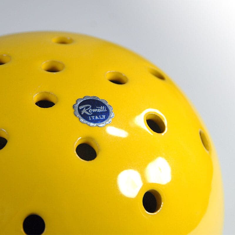 Container with lid, brown ceramic, yellow ceramic, Rometti, Italy, 1970s. - 41900