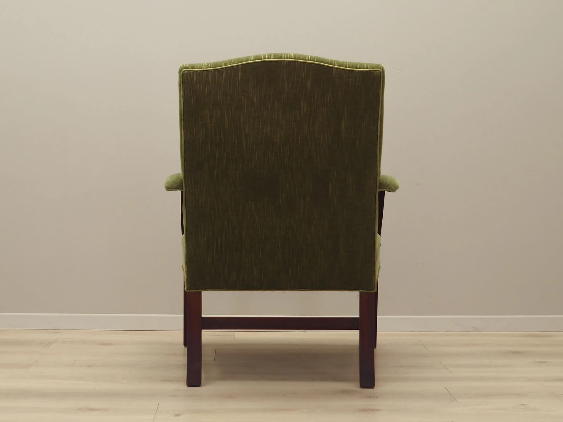 Armchair, green, mahogany, Denmark, 1970s. - 41095