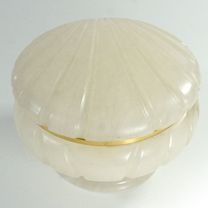Container, alabaster ivory white, Italy, 1960s. - 41843