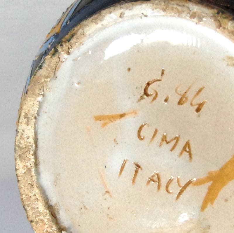 Dzban majolika beżowy, CIMA, Włochy, lata 20. - 41823