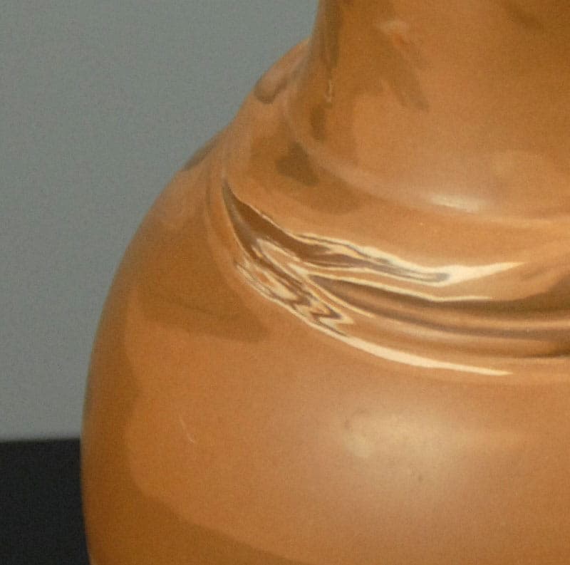 Wazon autorski, ceramika brąz jasny, proj. Z. Baojun, Chiny, lata 90. - 41808