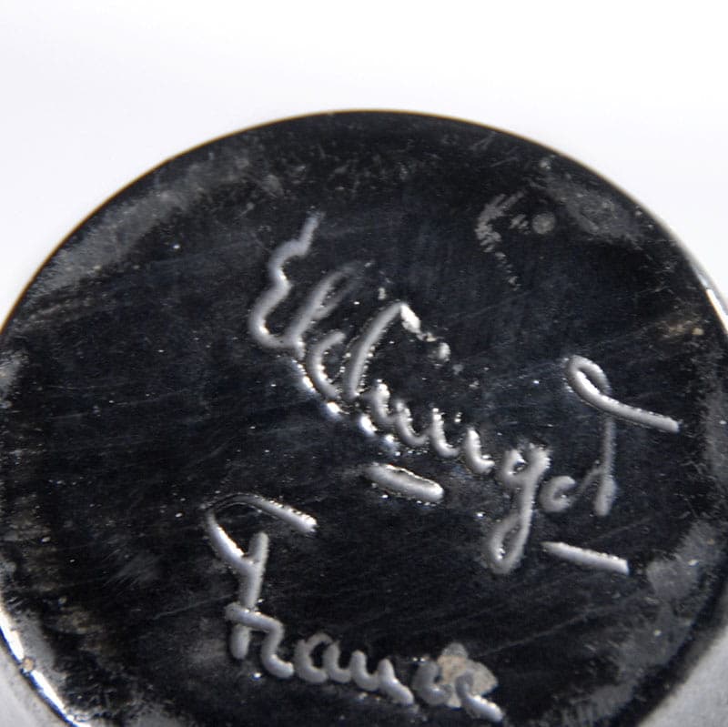 Wazon rzeźbiarski, ceramika grafitowa, Elchinger, Francja, lata 50. - 41778