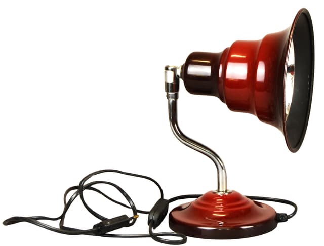 Kinkiet, czerwony, metal, proj. J. Wickelgren, Szwecja, lata 70. - WYMIARY