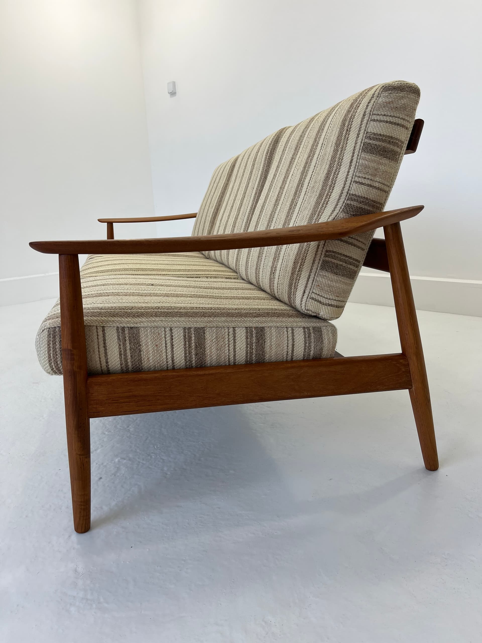 3-seater sofa, light brown teak, by A. Vodder, for France & Son, Denmark, 1960s. - 40822