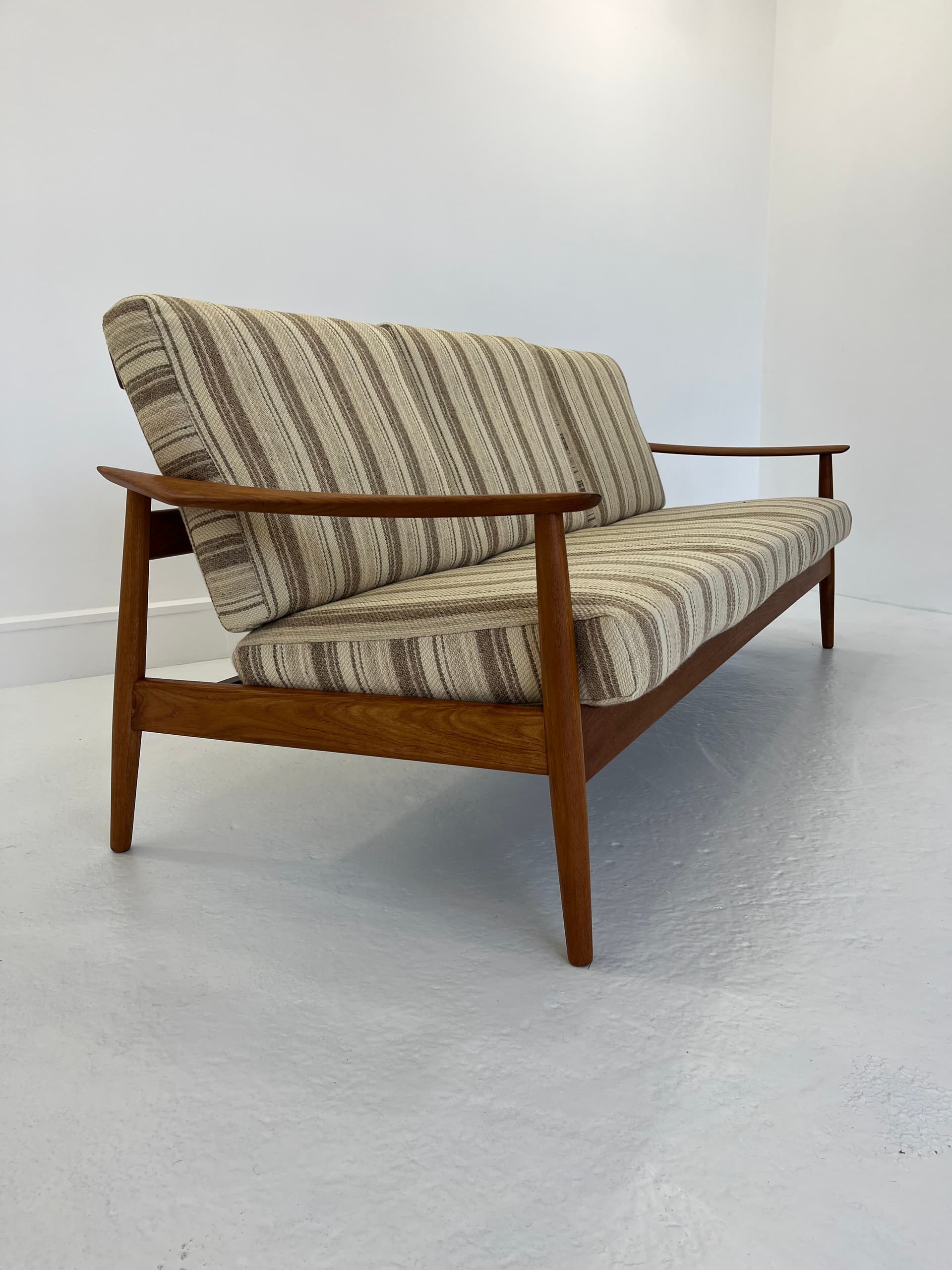 3-seater sofa, light brown teak, by A. Vodder, for France & Son, Denmark, 1960s. - 40824