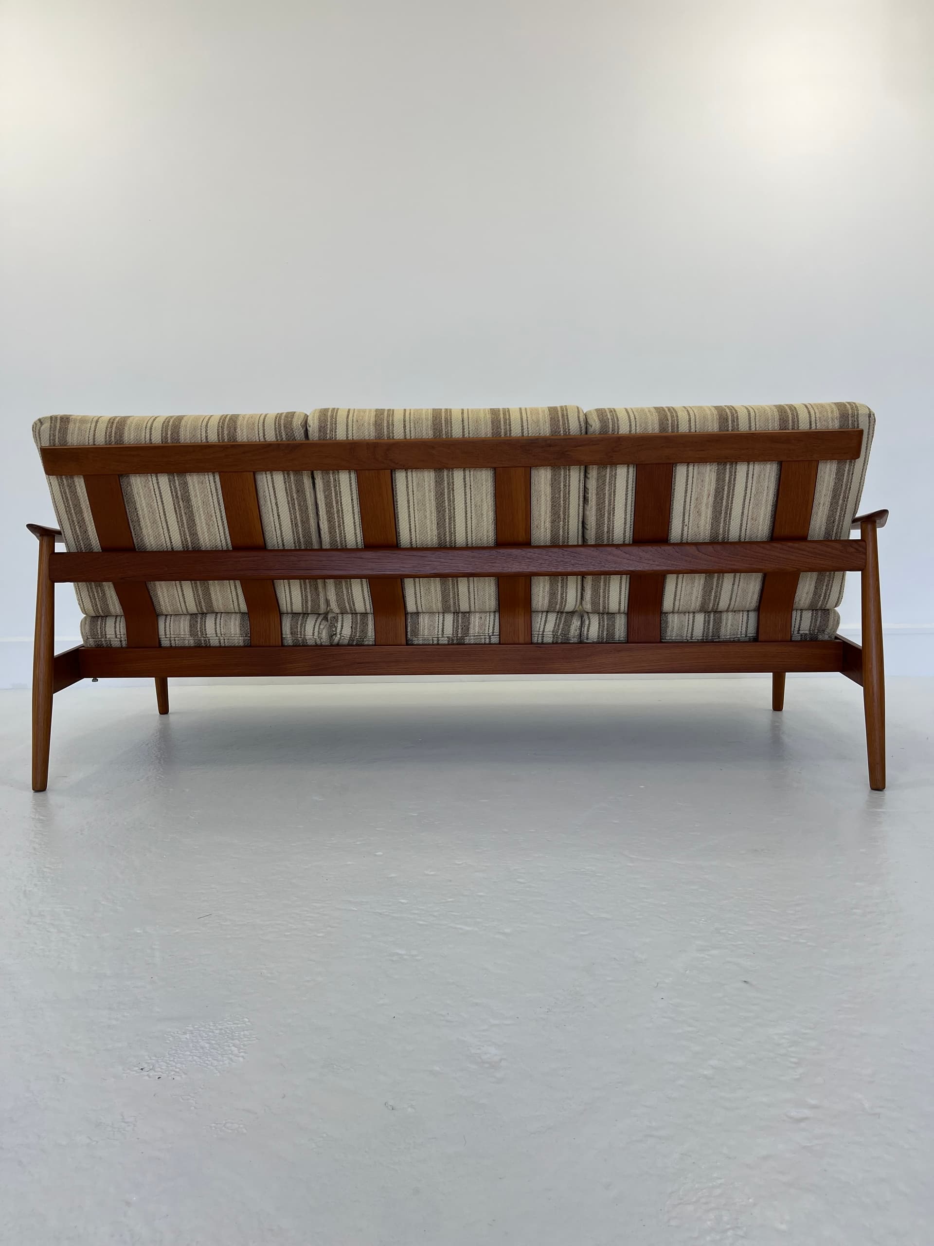 3-seater sofa, light brown teak, by A. Vodder, for France & Son, Denmark, 1960s. - 40823