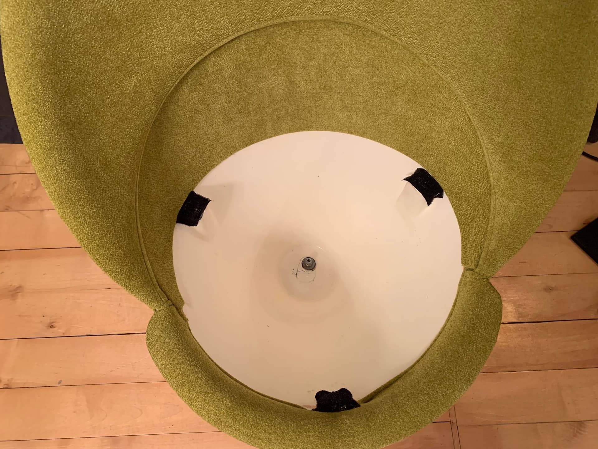 Krzesło Cone, żółty, velvet, proj. V. Panton, Dania, lata 50. - 40976