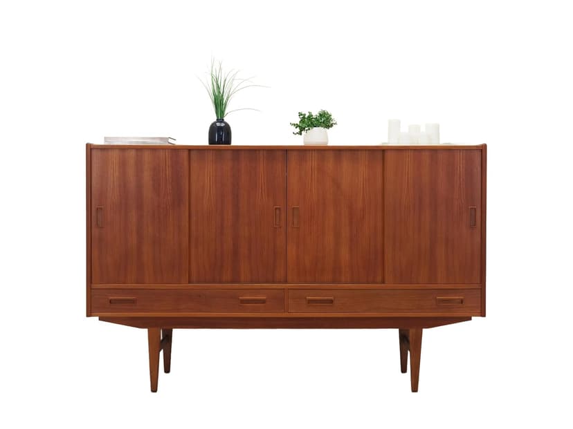 Highboard, teak brązowy, Børge Dam, Dania, lata 70.