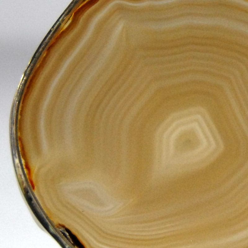 Trinket box, agate, golden brass, eclectic, late 19th/early 20th century - 41711