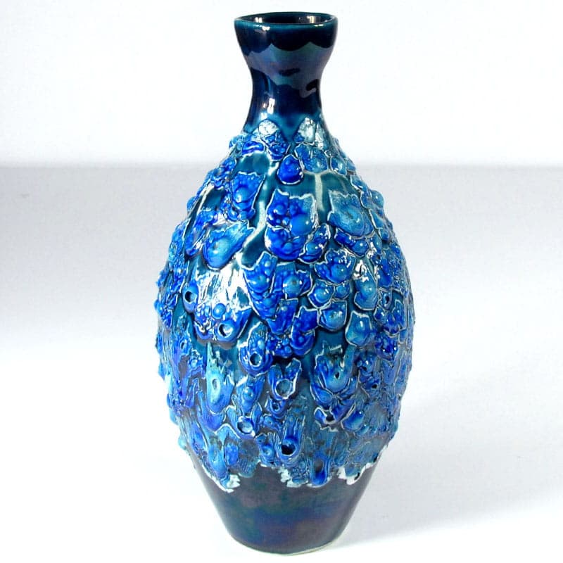 Wazon Vallauris, niebieski, ceramika, Francja, lata 60. - 41702