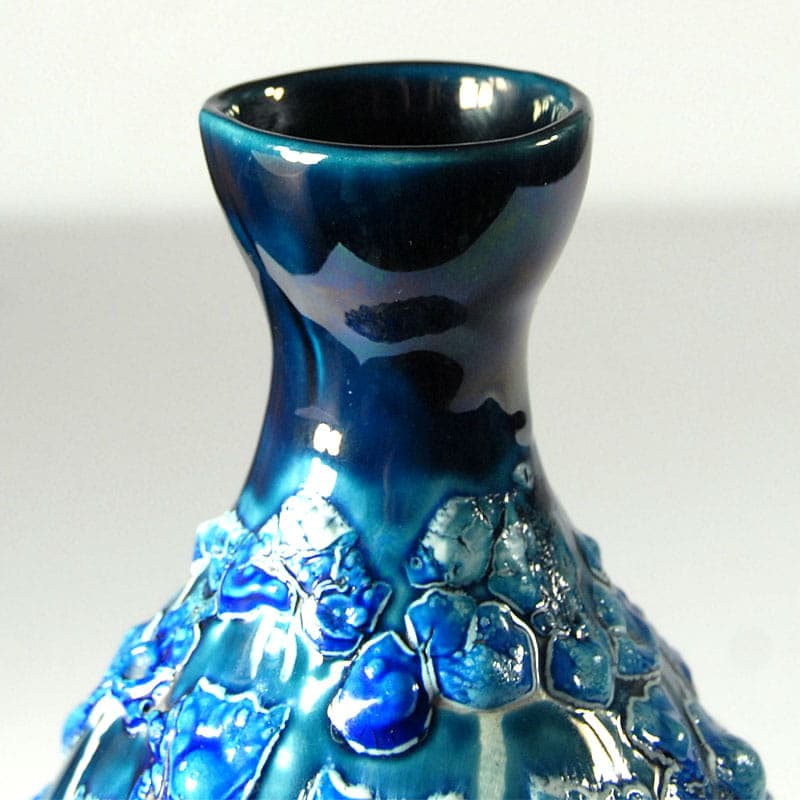 Wazon Vallauris, niebieski, ceramika, Francja, lata 60. - 41706