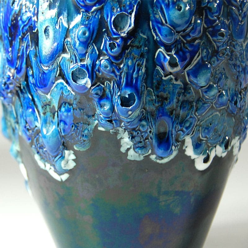 Wazon Vallauris, niebieski, ceramika, Francja, lata 60. - 41703