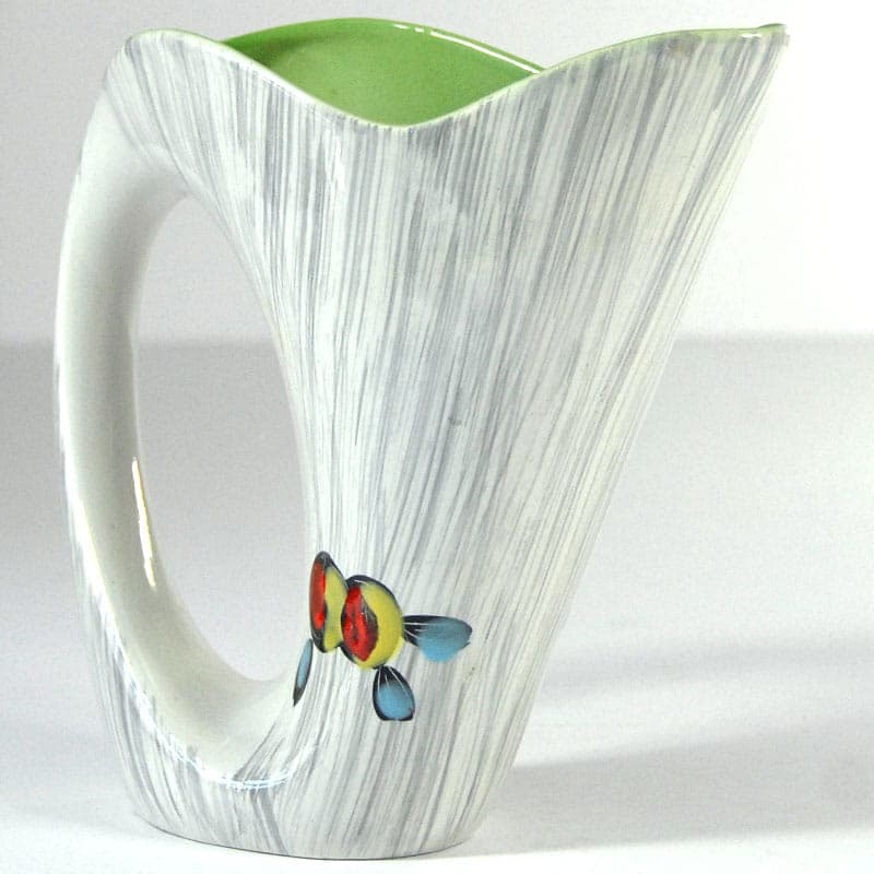 Wazon sgraffitto, ceramika biała, Włochy, lata 60. - 41681