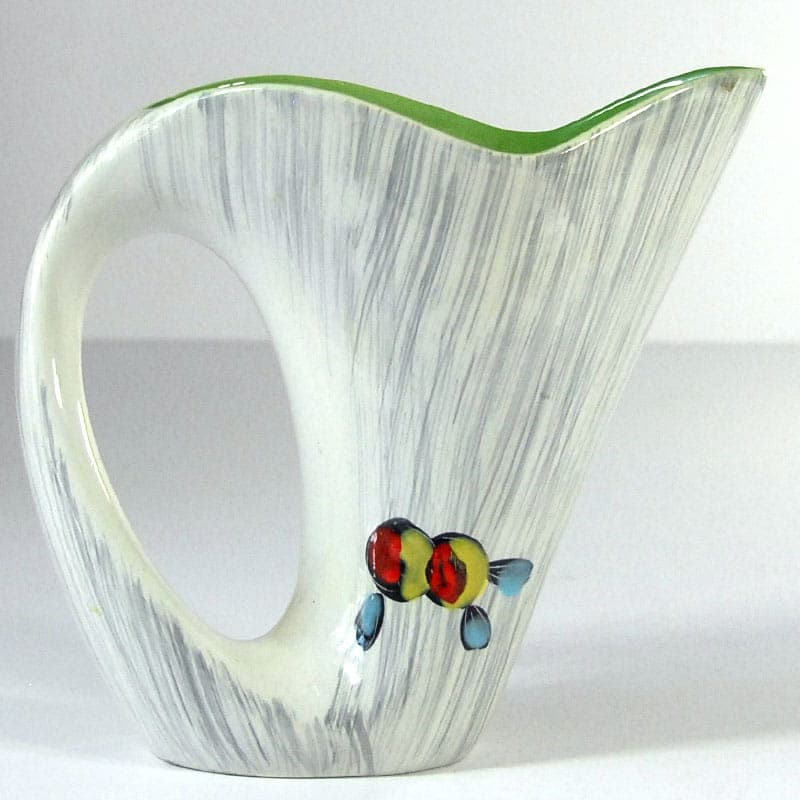 Wazon sgraffitto, ceramika biała, Włochy, lata 60. - 41680