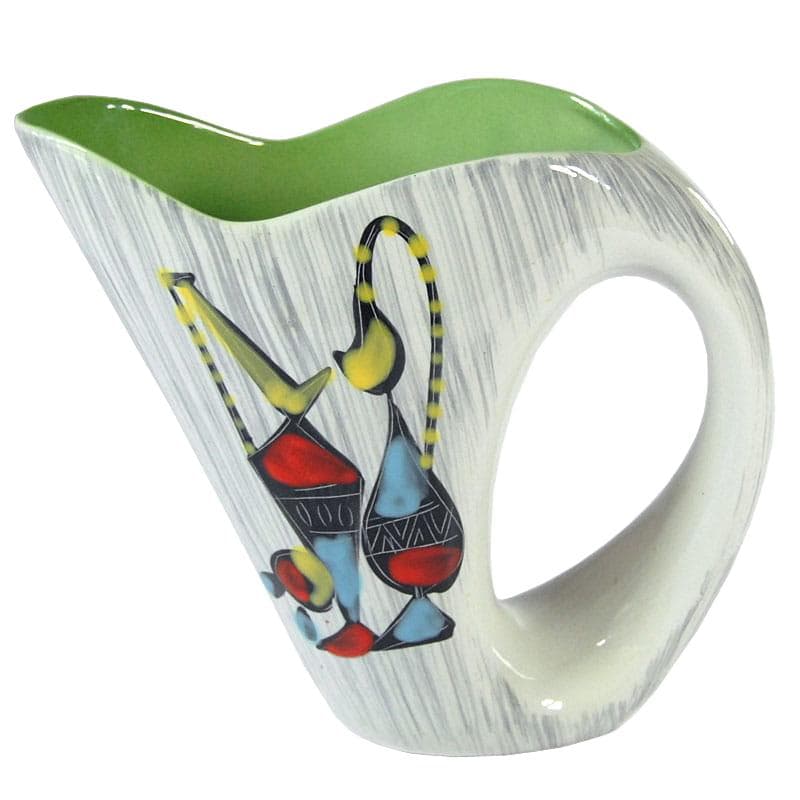 Wazon sgraffitto, ceramika biała, Włochy, lata 60.