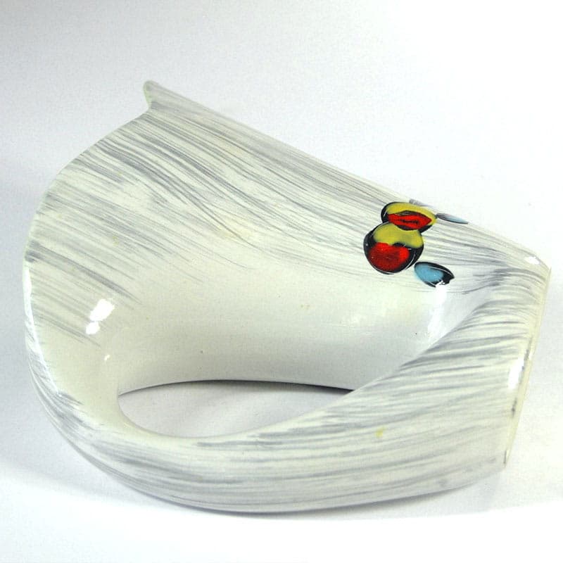 Wazon sgraffitto, ceramika biała, Włochy, lata 60. - 41682