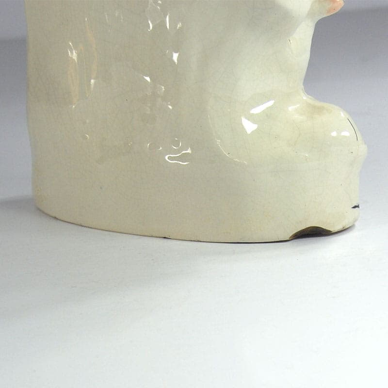 Wazon kominkowy Robin Hood i Mały John, ceramika ivory white, Staffordshire, Anglia, początek XX w. - 41651