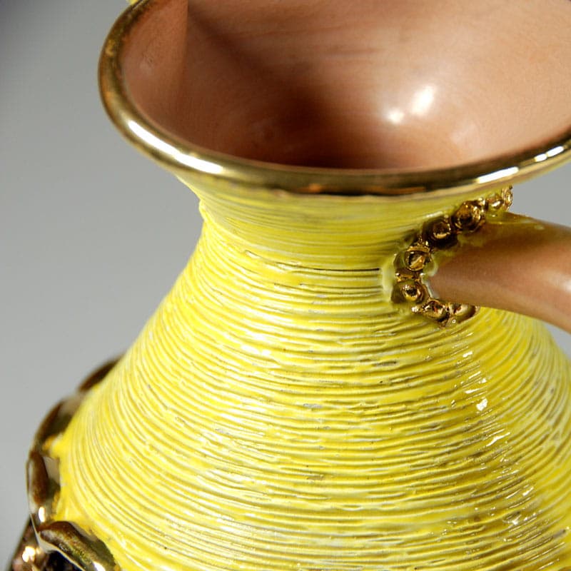 Dzban ceramiczny Nuovo Rinascimento, żółty, ceramika, Włochy, lata 60. - 41632