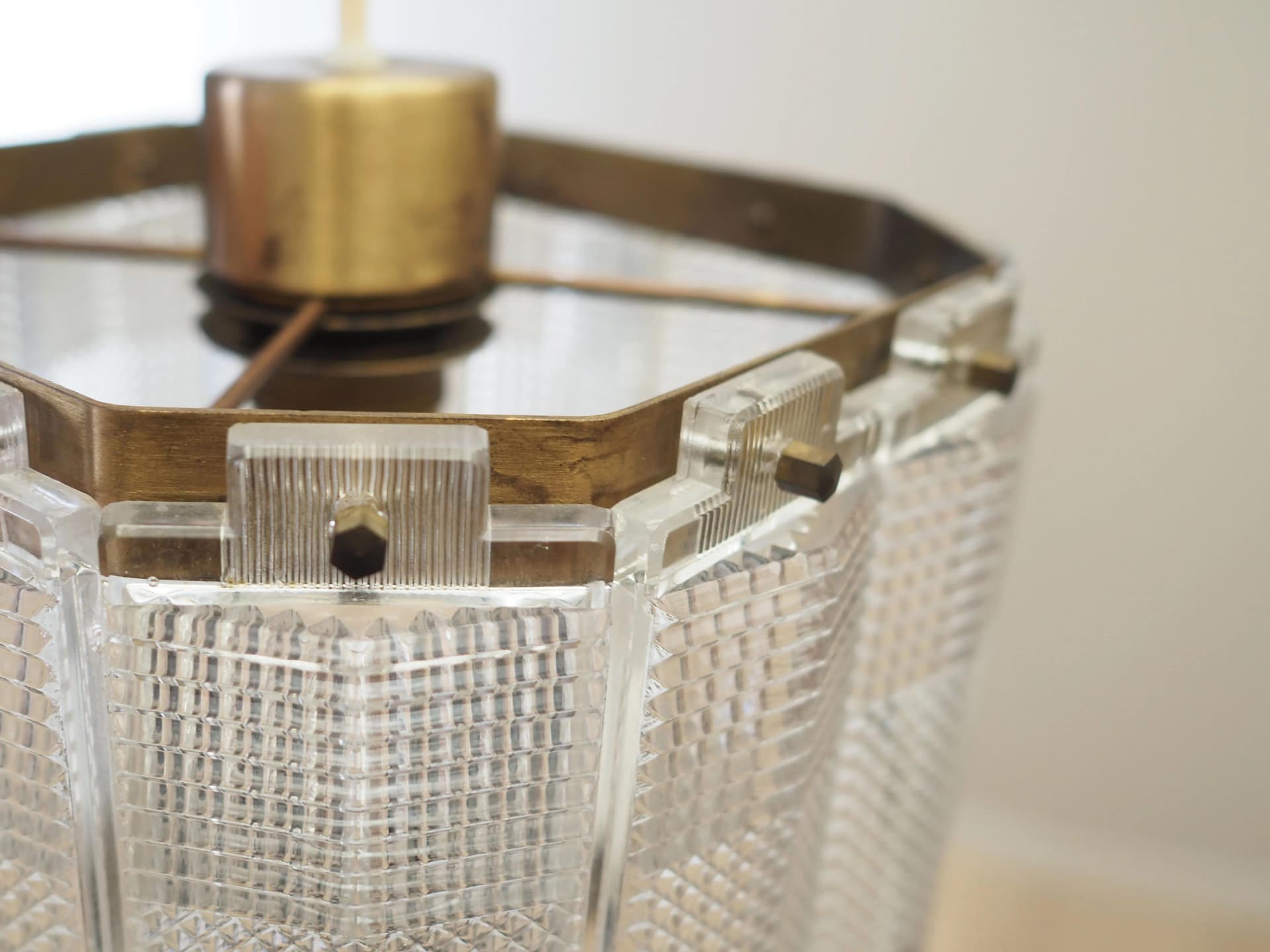 Pendant lamp, copper brass, Denmark, 1970s - 42775