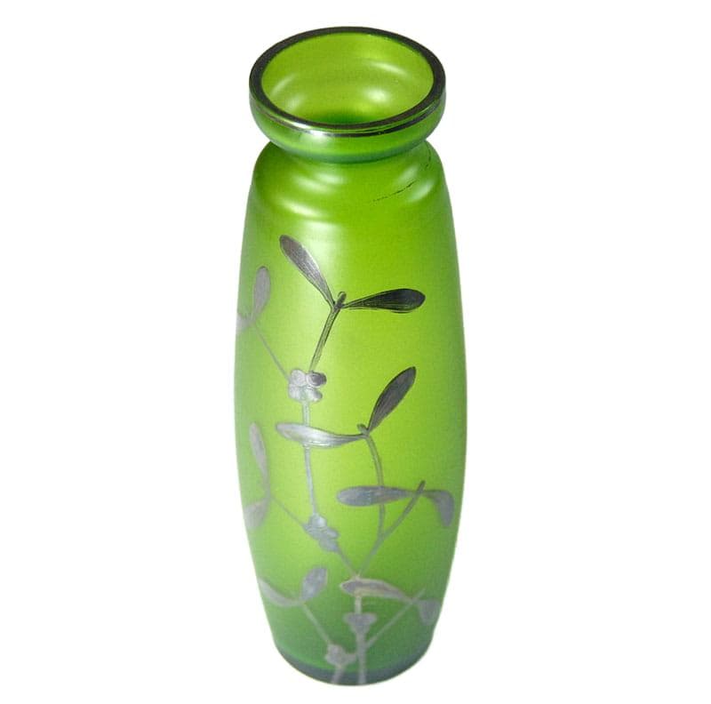 Green Art Nouveau Vase, Carl Goldberg, Austria-Hungary, Early 20th Century - 4392