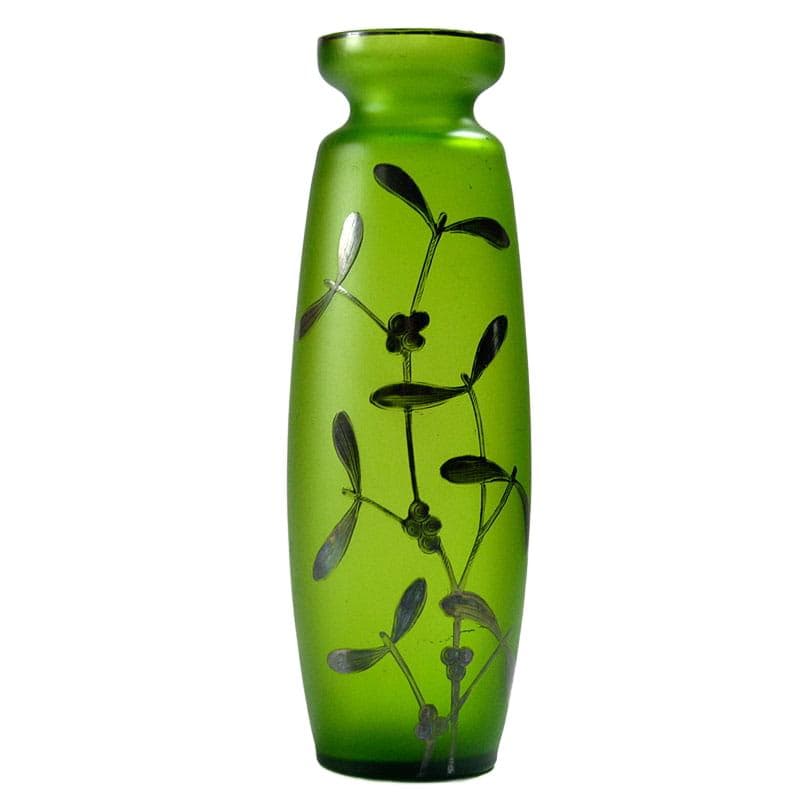 Green Art Nouveau Vase, Carl Goldberg, Austria-Hungary, Early 20th Century - 4393