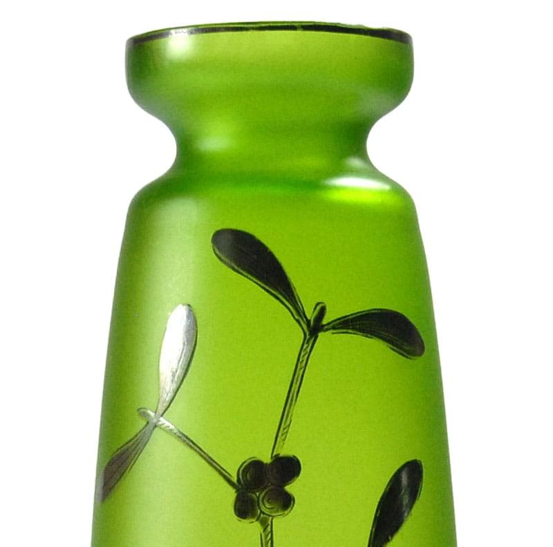 Green Art Nouveau Vase, Carl Goldberg, Austria-Hungary, Early 20th Century - 4395