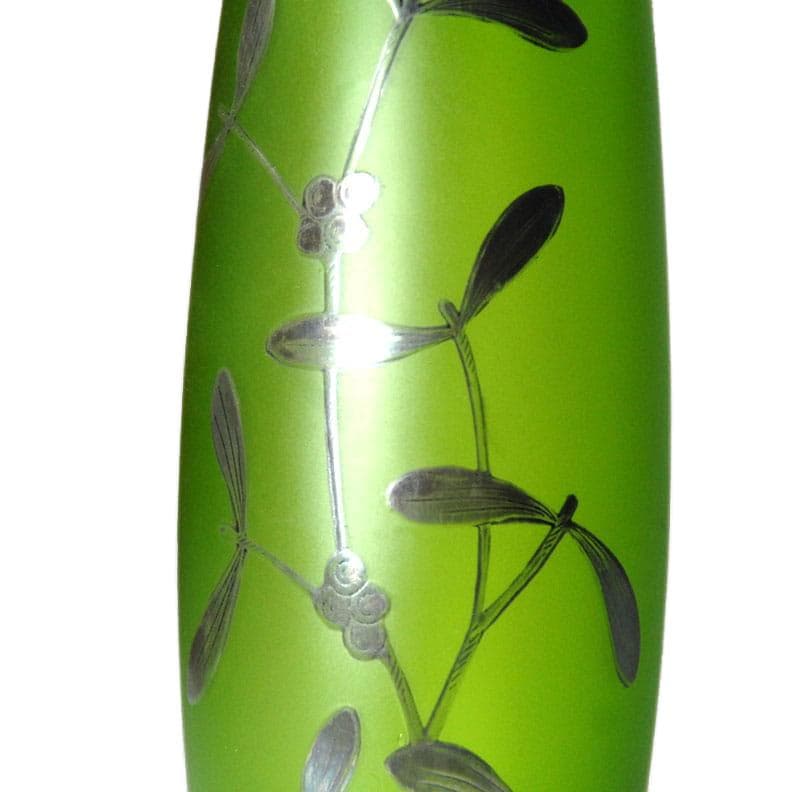 Green Art Nouveau Vase, Carl Goldberg, Austria-Hungary, Early 20th Century - 4394