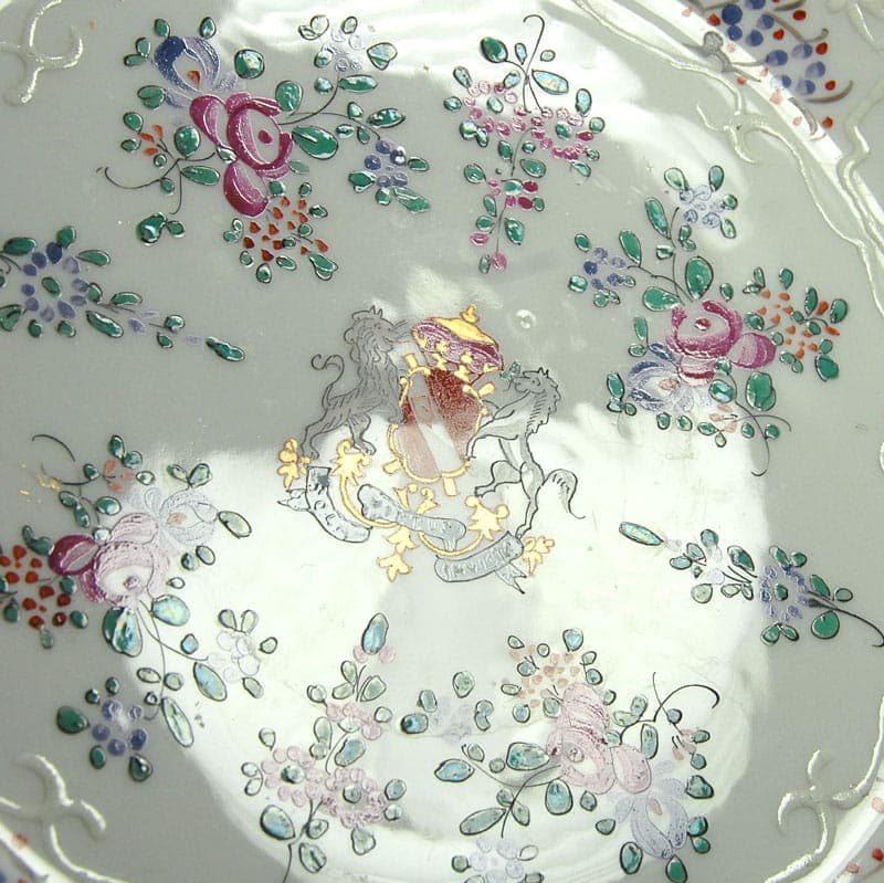Patera herbowa, porcelana ivory white, Edme Samson, Francja, XIX wiek - 41591