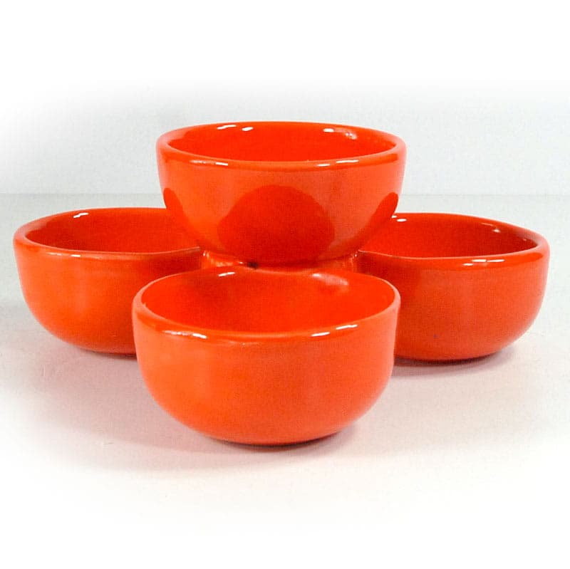 Patera, ceramika pomarańczowa, Włochy, lata 70. - 41534