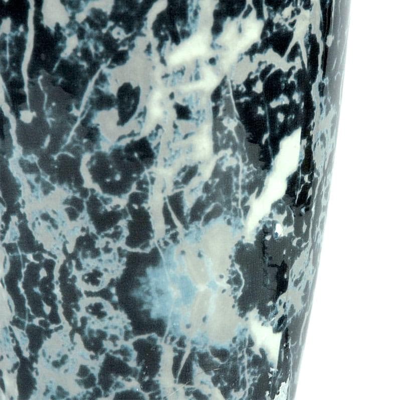 Ciemna marmurowa ceramiczna lampa stołowa, proj. A. Bagni, Włochy, lata 80. - 4377