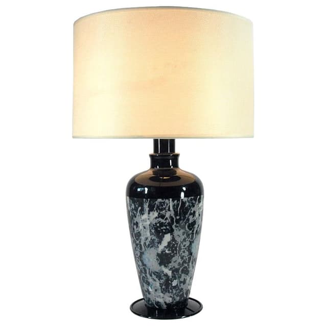 Ciemna marmurowa ceramiczna lampa stołowa, proj. A. Bagni, Włochy, lata 80. - WYMIARY